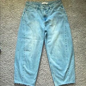 🔥🔥Rebecca Minkoff Women's Blue Barrel Jeans